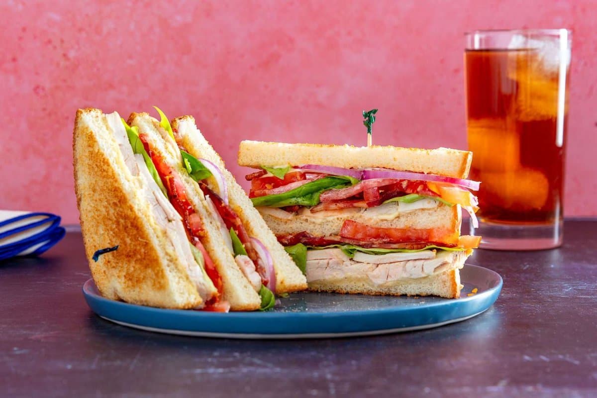 Chicken Club with Egg + French Fries + Drinks