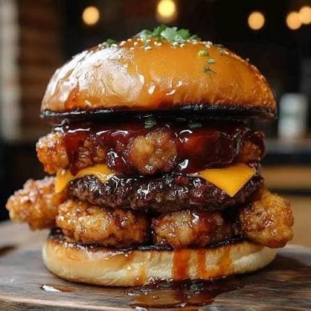 Chicken Smoky BBQ Cheese Burger